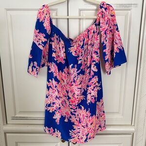 Lilly Pulitzer Blue and Pink Patterned Dress